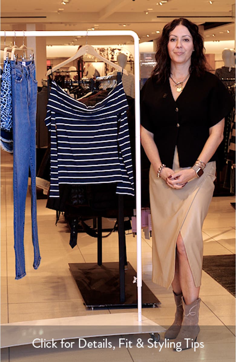 Josie Stripe Off the Shoulder Top, sales video thumbnail