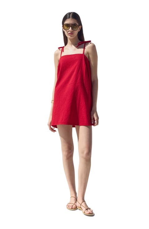 Terra Square Neck Mini Dress Cover-Up