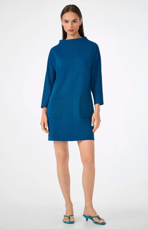 Caracas High Neck Ponte Dress