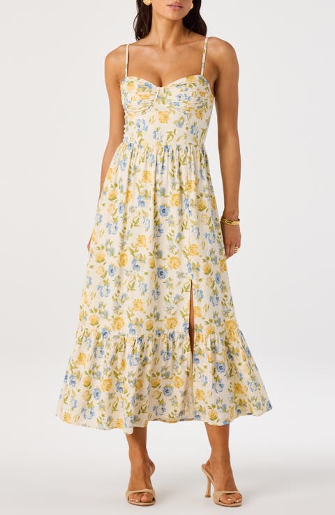 Floral Pleated Bust Fit & Flare Sundress