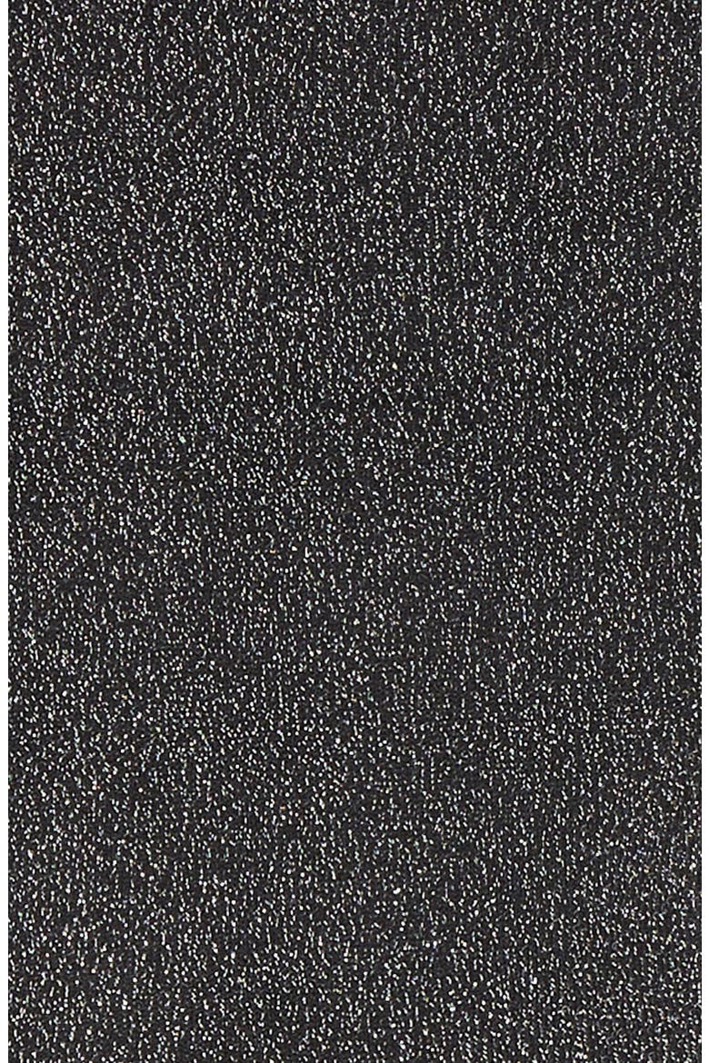 Allover Sparkle Metallic Quarter Socks, Alternate, color, BLACK