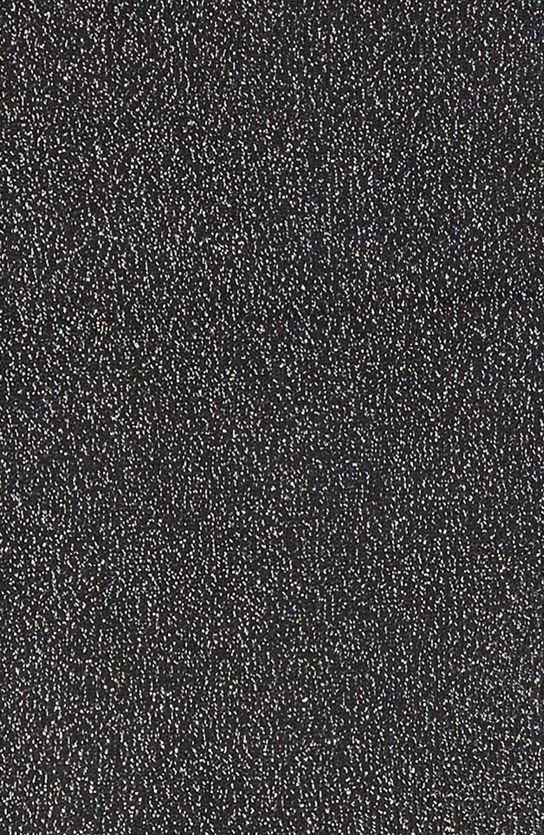 Nordstrom Allover Sparkle Metallic Quarter Socks, Alternate, color, Black