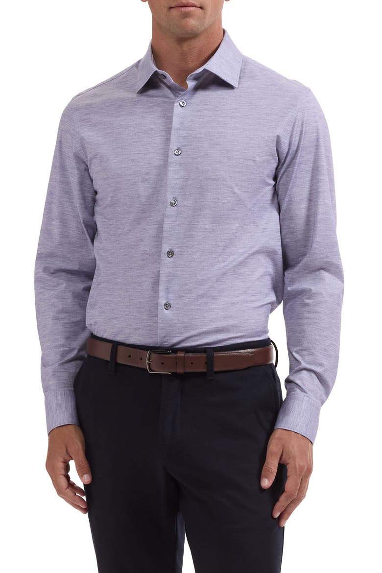 James OoohCotton® Heathered Button-Up Shirt, Main, color, ORCHID