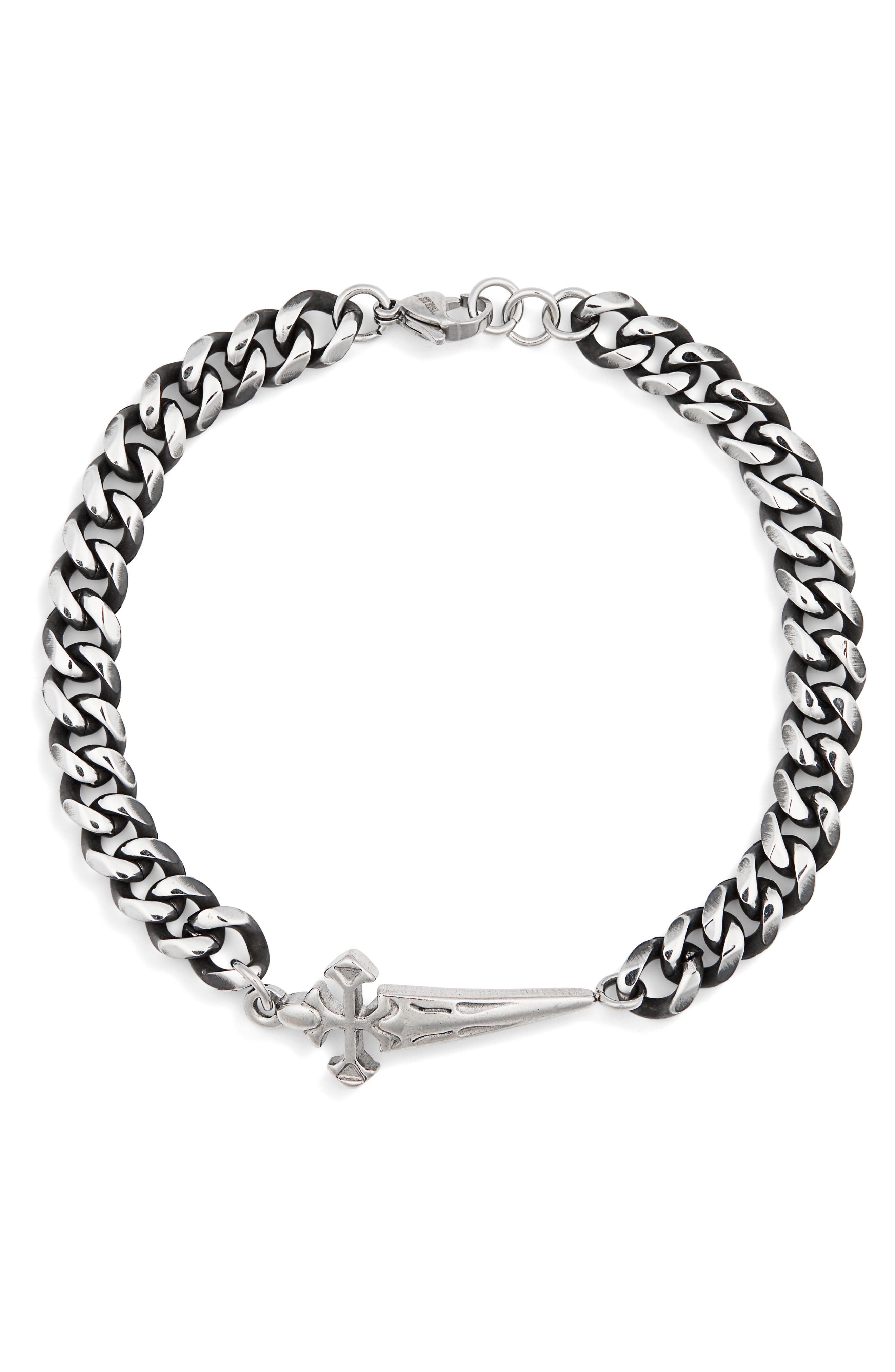 EYE CANDY LOS ANGELES Men's Tariq Cross Chain Bracelet