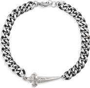EYE CANDY LOS ANGELES Men's Tariq Cross Chain Bracelet