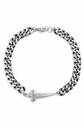 EYE CANDY LOS ANGELES Men's Tariq Cross Chain Bracelet