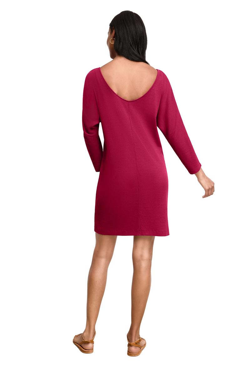 Ivana Toss-On Dress - Ribbed Pima Modal, Alternate, color, Dark Fuchsia