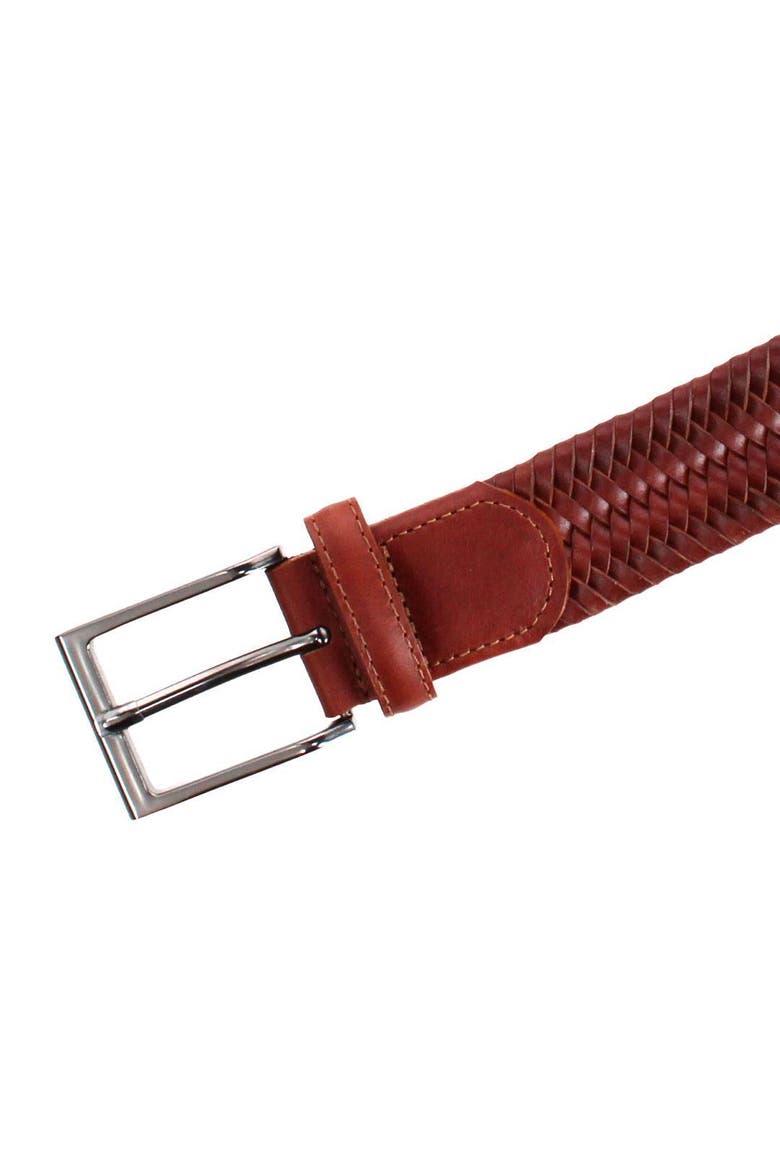 Big and Tall Andres Classic 35MM Leather Stretch Dress Belt, Alternate, color, Brown