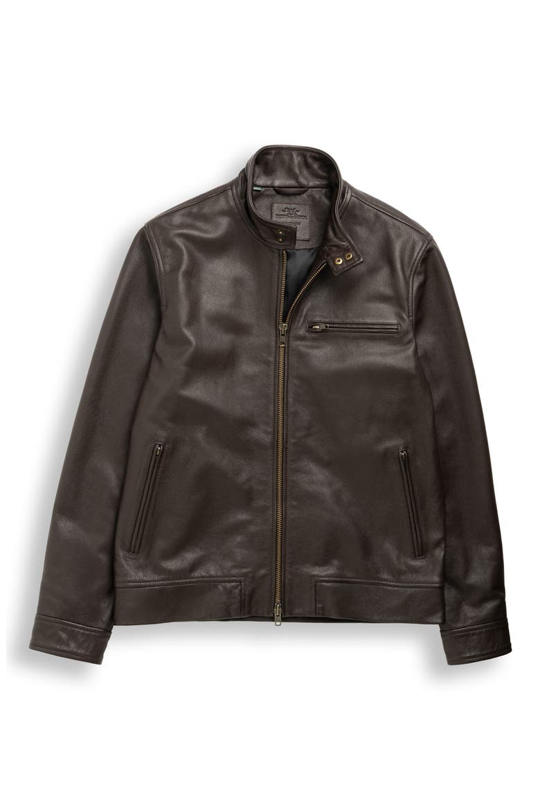 Canvastown Leather Jacket, Alternate, color, ESPRESSO