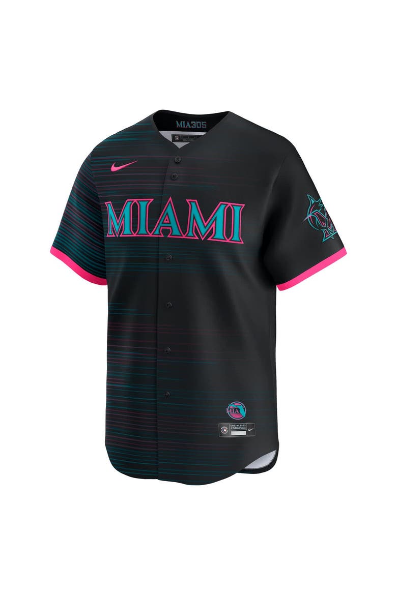 Men's Nike Black Miami Marlins 2025 City Connect Limited Jersey, Alternate, color, Black