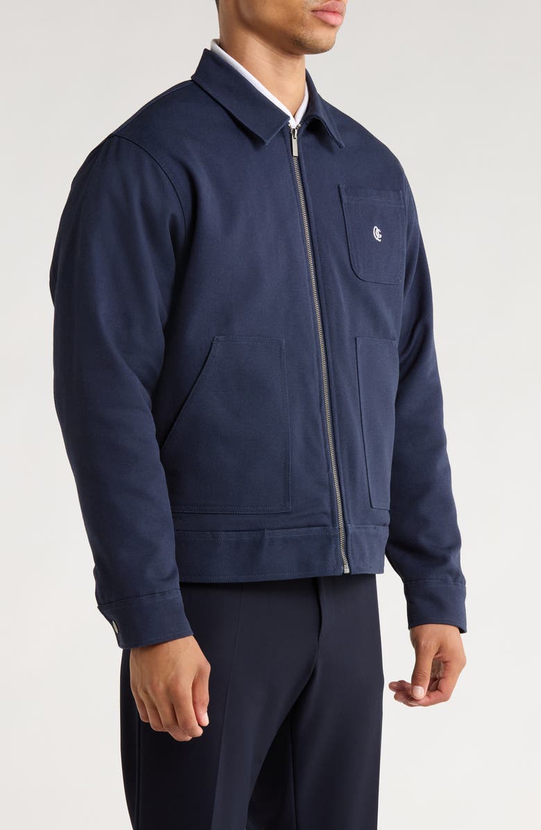 Quiet Golf Maintenance Cotton Canvas Jacket, Alternate, color, Navy