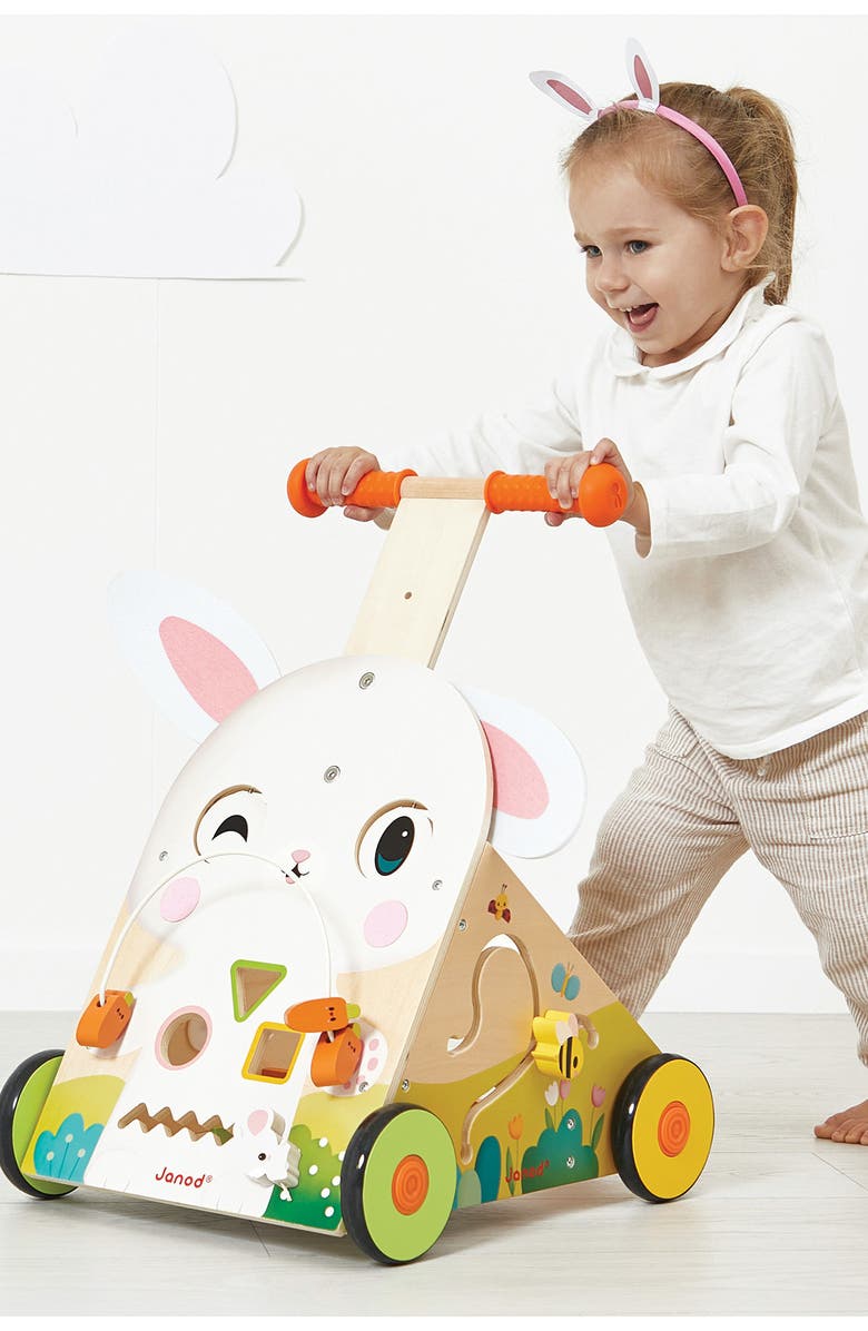 Janod Farm Multi-Activity Walker, Alternate, color, White