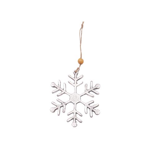 Metal Silver Snowflake Ornament