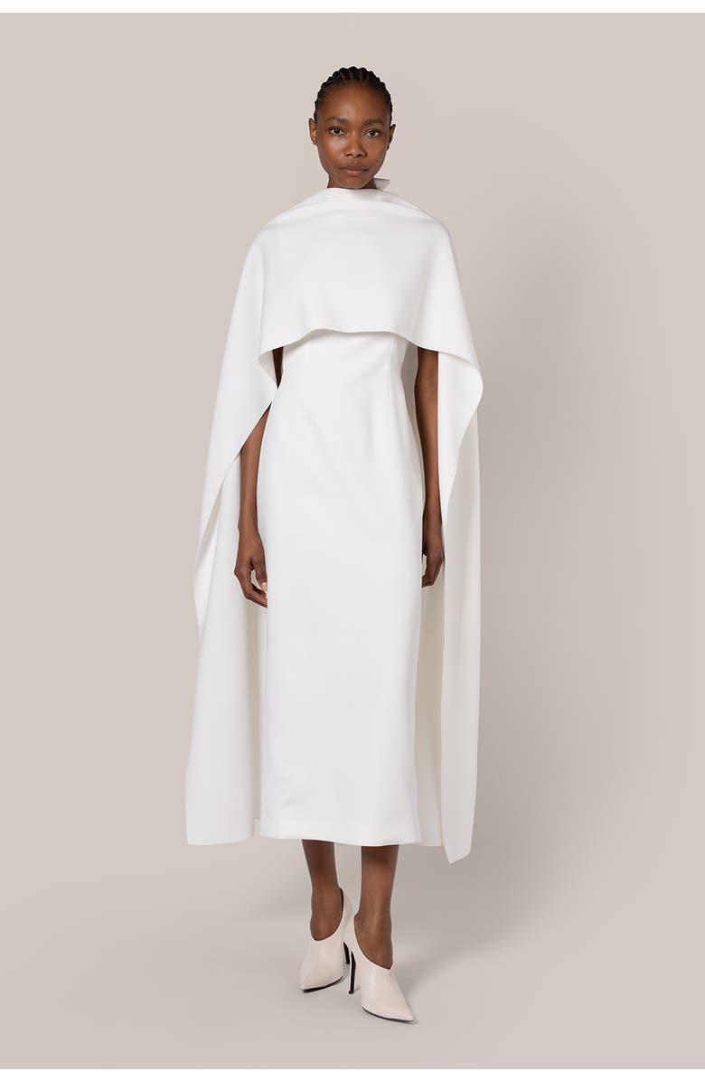 Roksanda Elina Crepe Bridal Dress, Main, color, Ivory