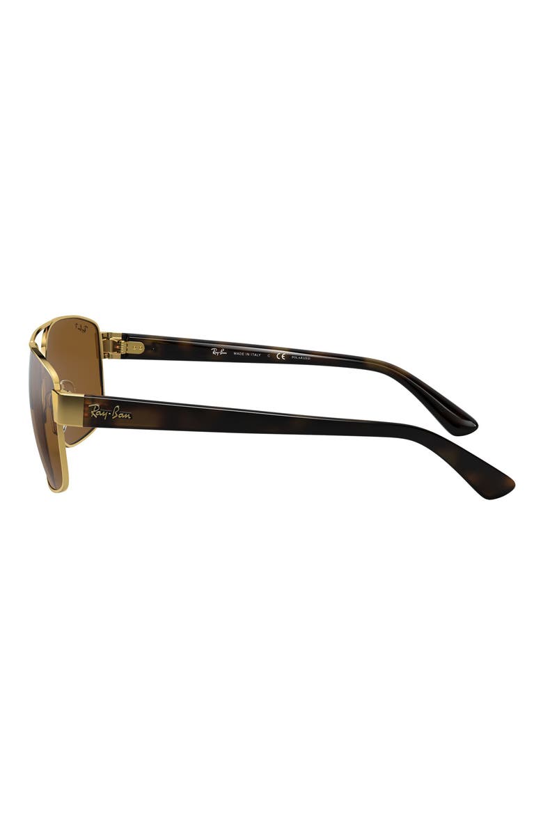 Polarized 55mm Aviator Sunglasses, Alternate, color, GOLD/ BROWN