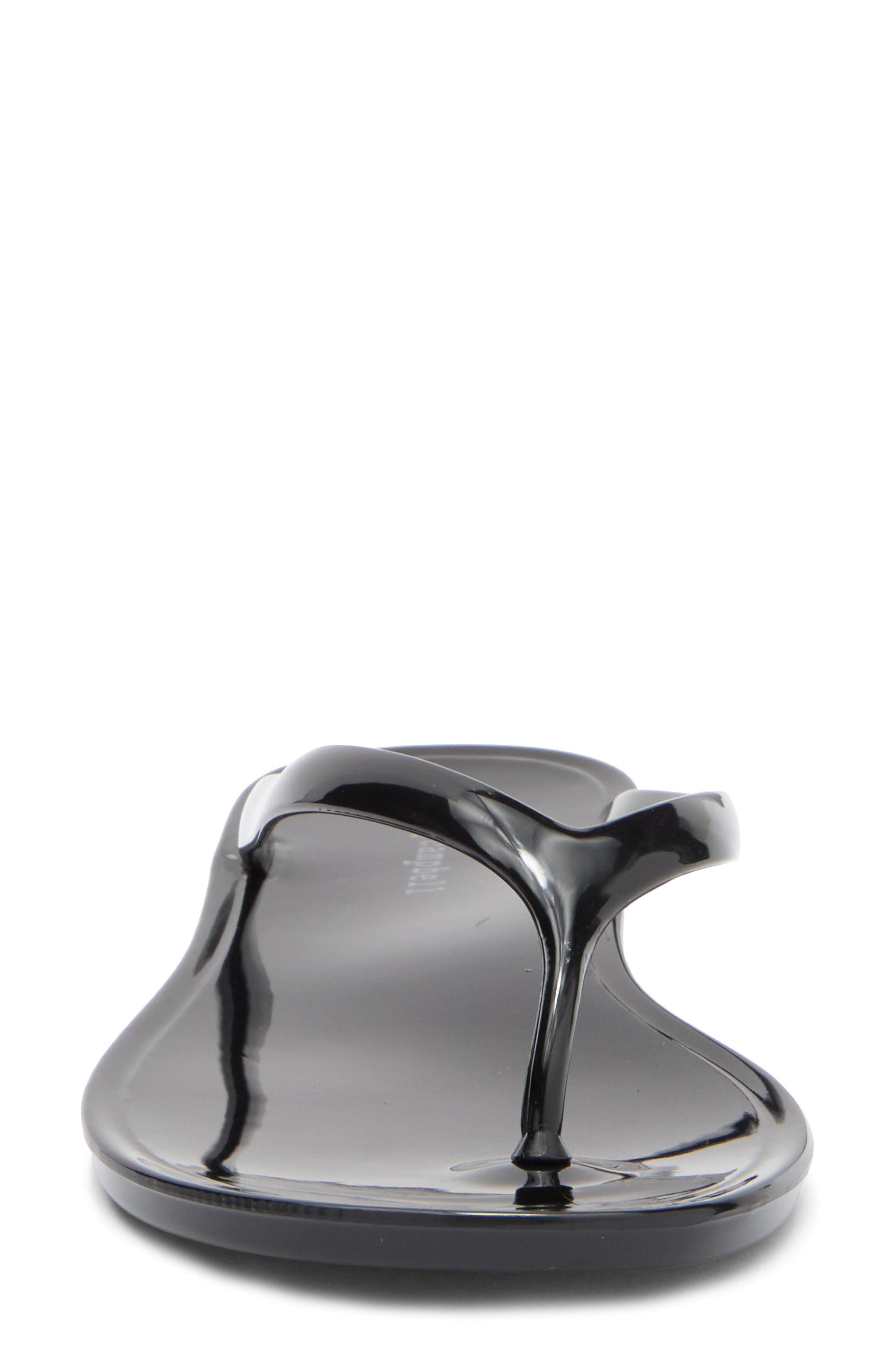 Jeffrey Campbell Beach Day Jelly Flip Flop, Alternate, color, Black Shiny