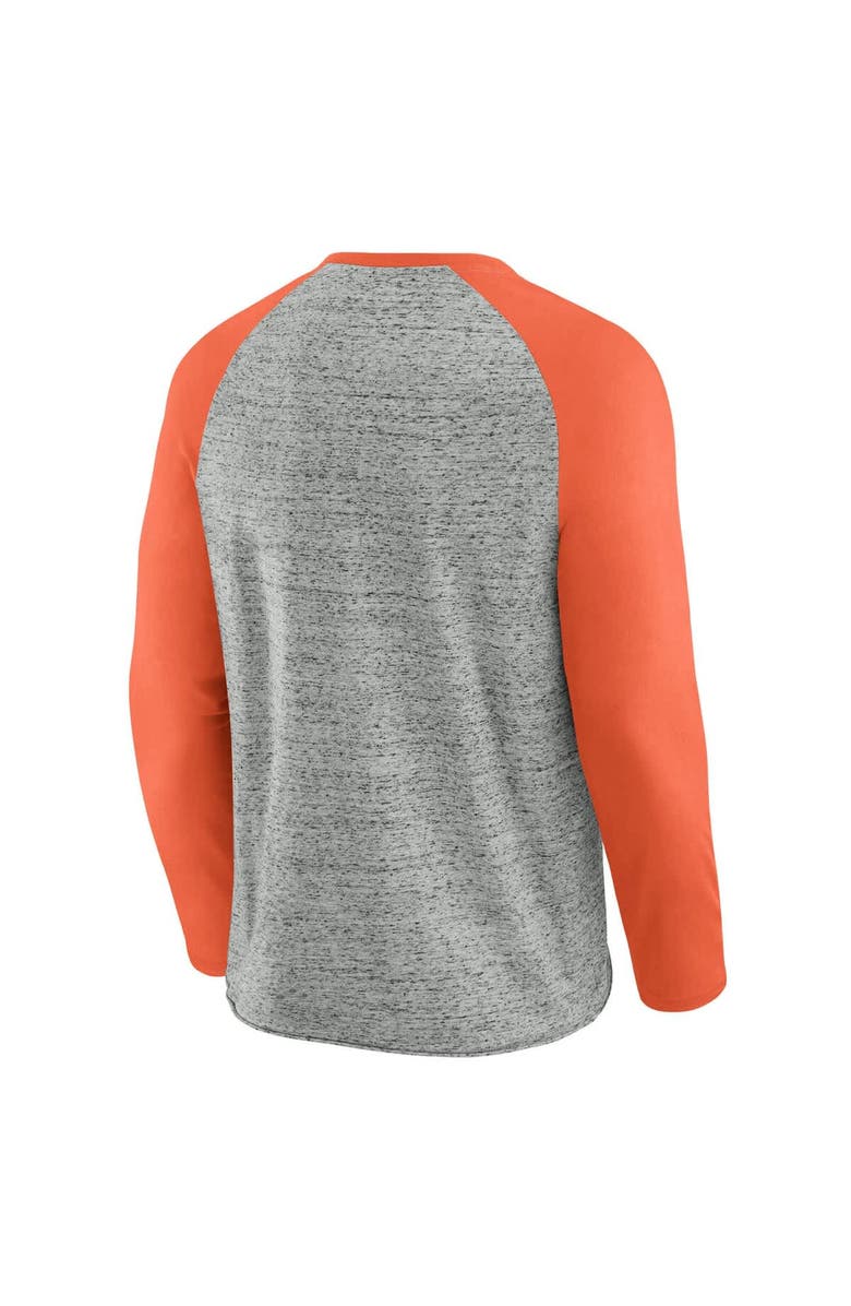 Darius Rucker Collection by Fanatics Men's Darius Rucker Collection by Fanatics  Heather Gray Baltimore Orioles Raw Edge Raglan Long Sleeve Baseball T-Shirt, Alternate, color, 