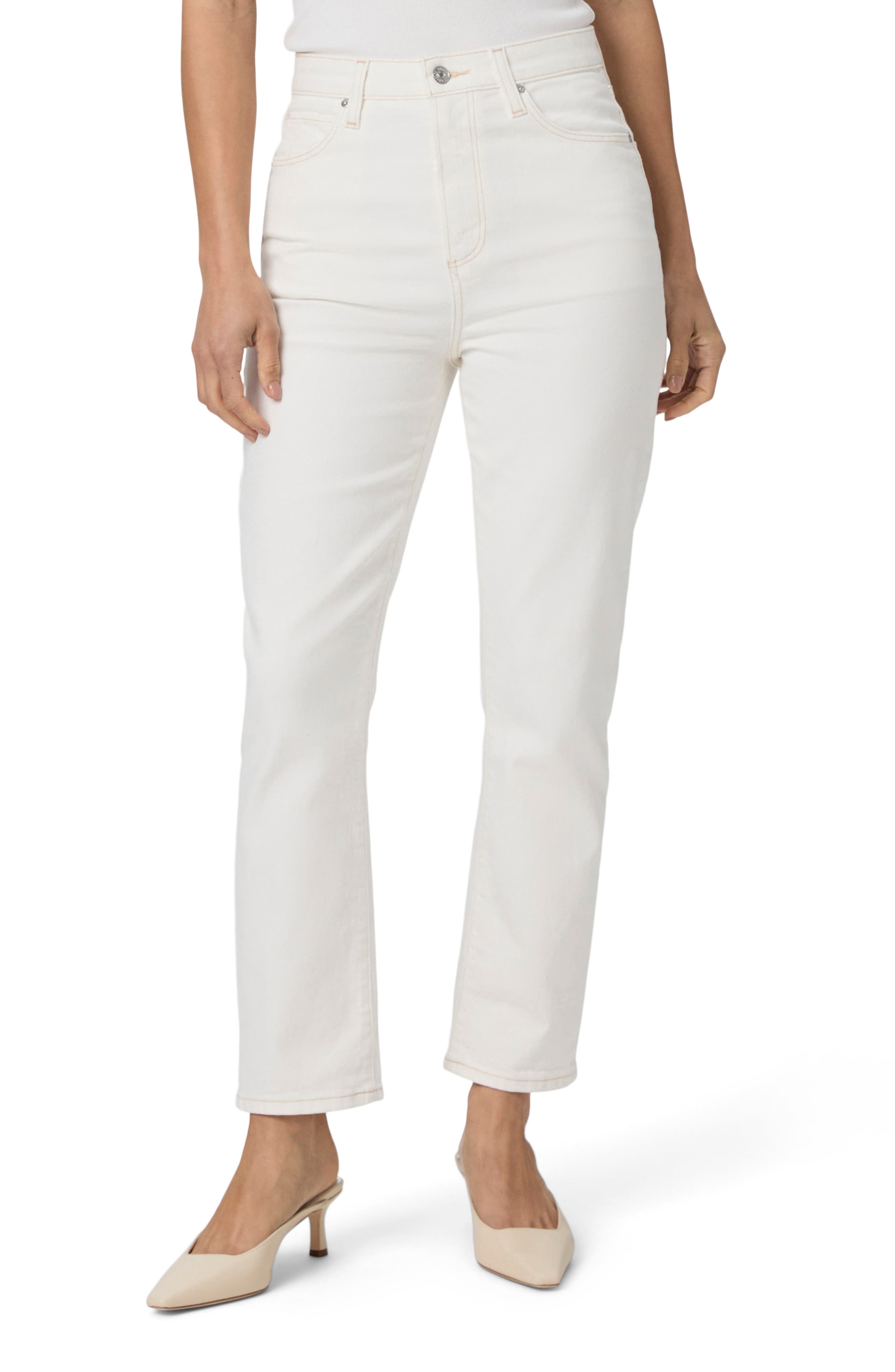 PAIGE Billy High Waist Crop Straight Leg Jeans