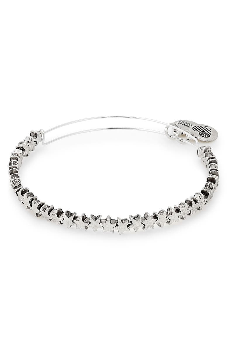 Alex and Ani Star Adjustable Wire Bangle, Main, color, 
