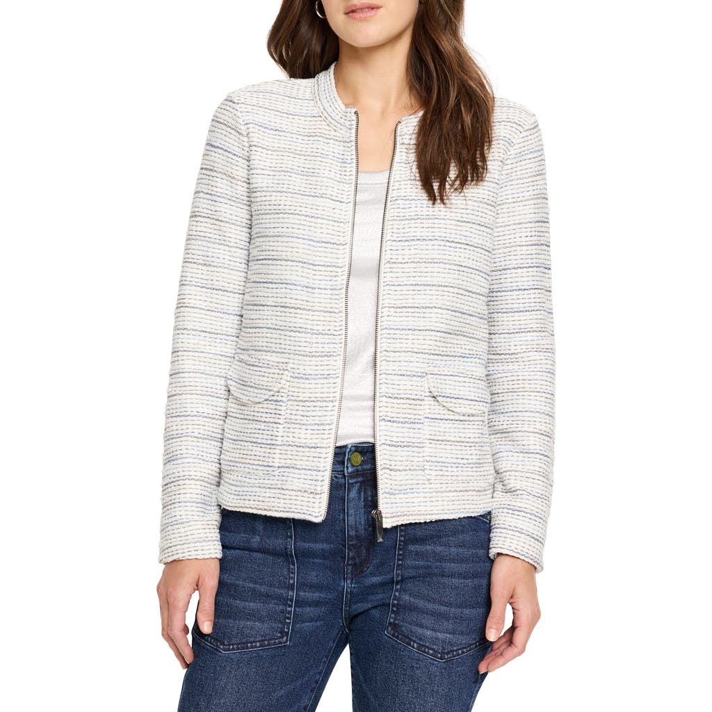 Nic + Zoe Nic+zoe Sparkle Knit Jacket In White