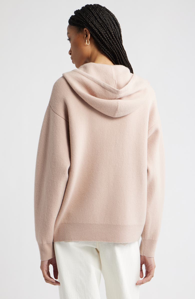 Nordstrom Wool Blend Zip Hoodie Cardigan, Alternate, color, Tan Memoir