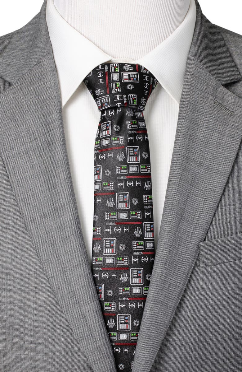 Cufflinks, Inc. Star Wars<sup>™</sup> Darth Vader Chest Plate Silk Tie, Alternate, color, Black