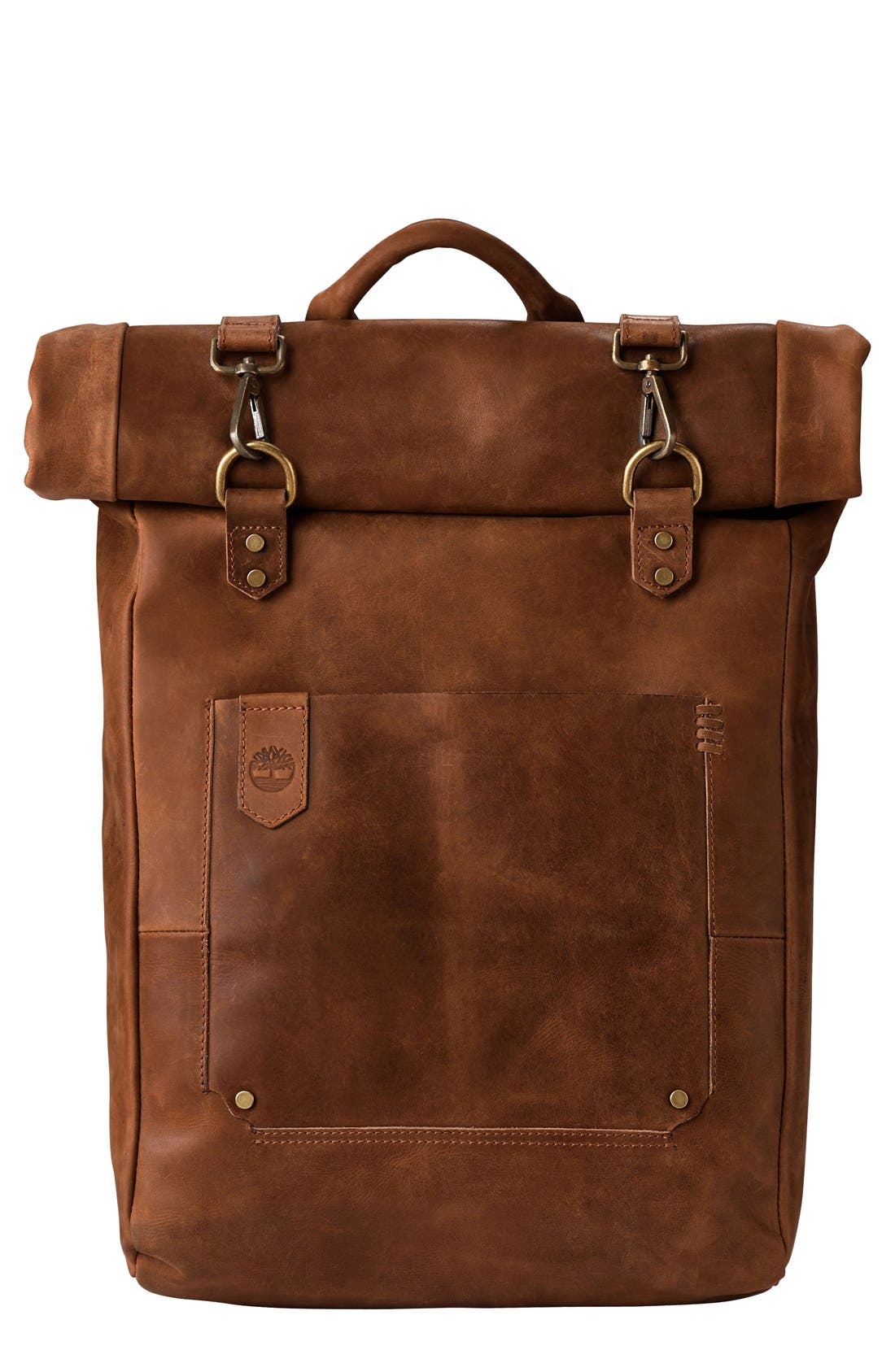 Timberland 'Walnut Hill' Leather Backpack, Main, color, 