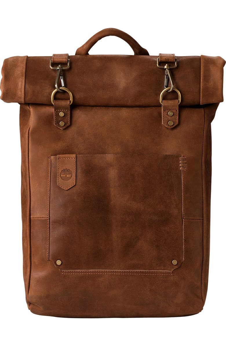 Timberland 'Walnut Hill' Leather Backpack, Main, color,