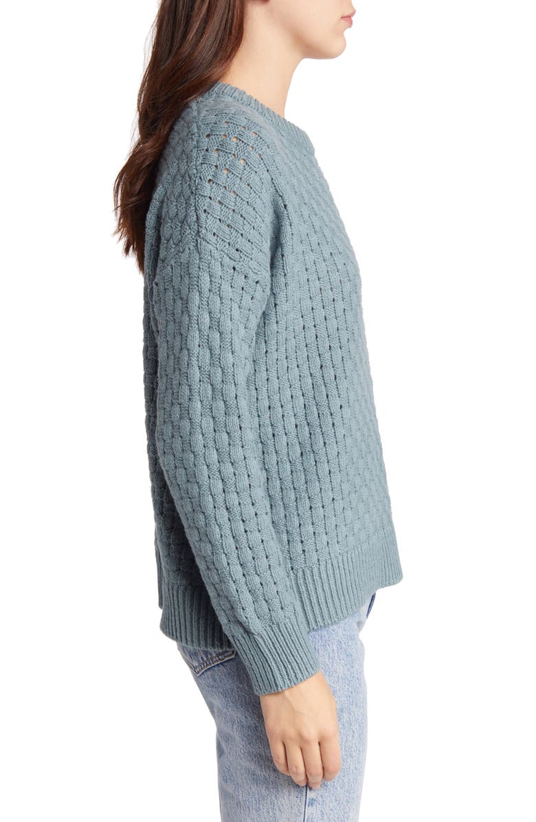 Madewell Basket Weave Stitch Sweater, Alternate, color, 