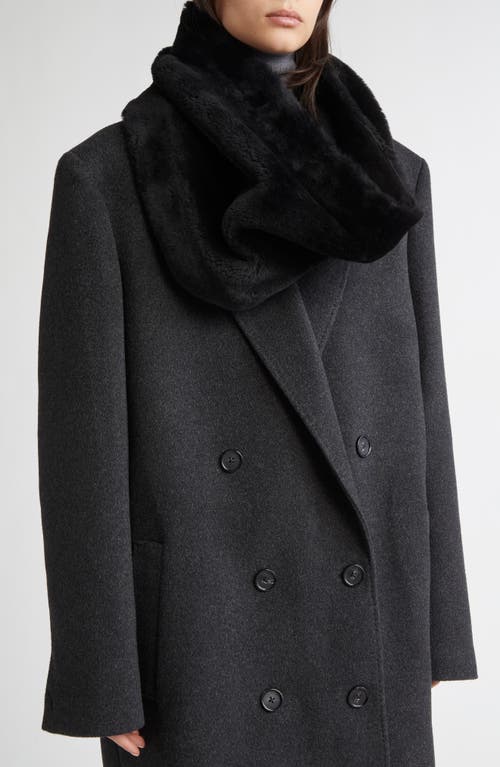 Totême Toteme Plush Genuine Shearling Muff In Black