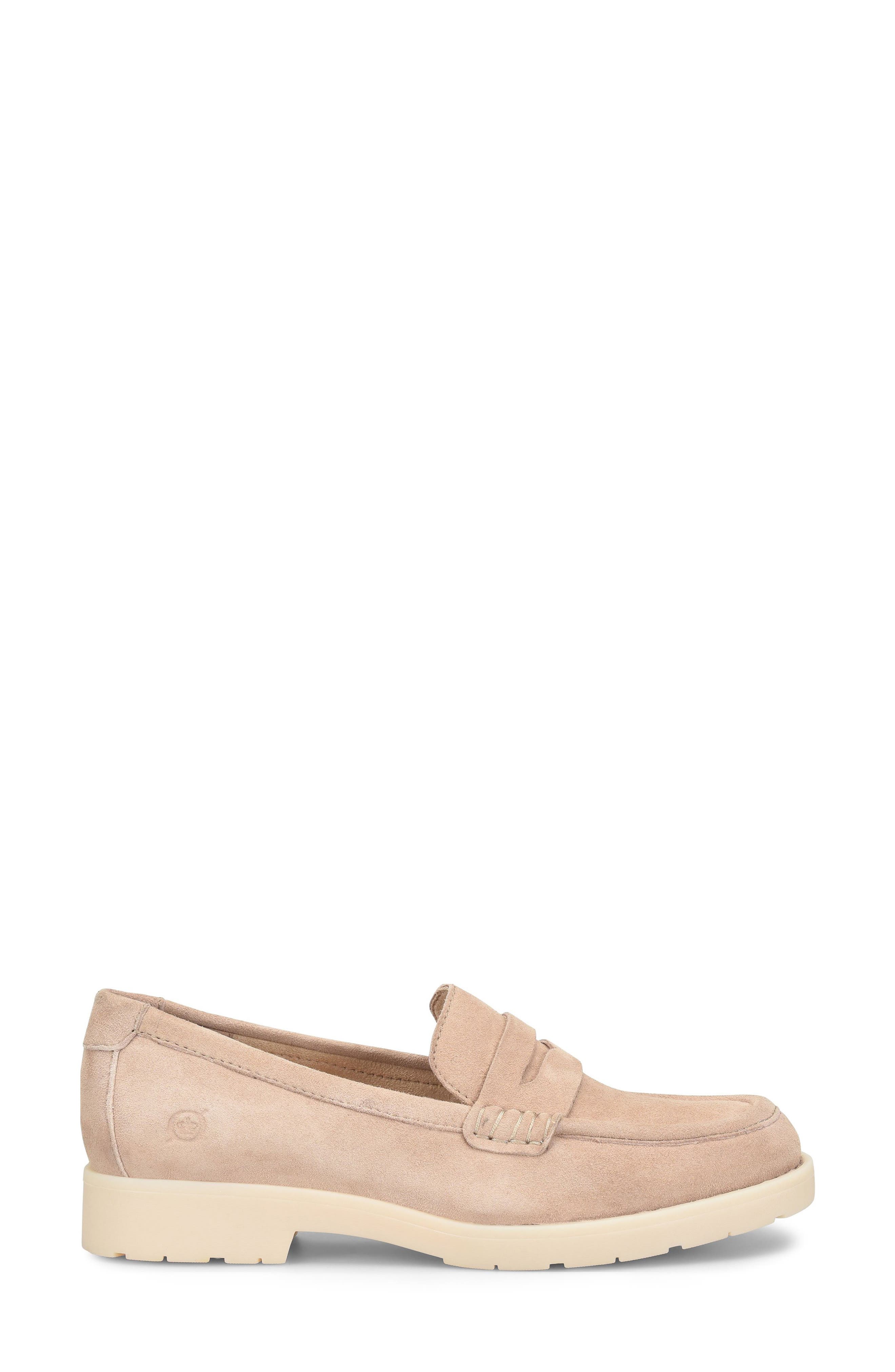 Bree Penny Loafer, Alternate, color, NATURAL SUEDE