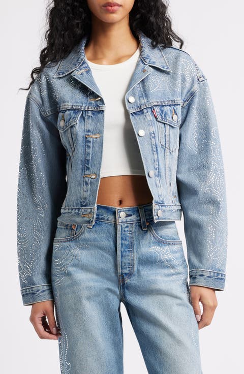 Shrunken '90s Denim Trucker Jacket