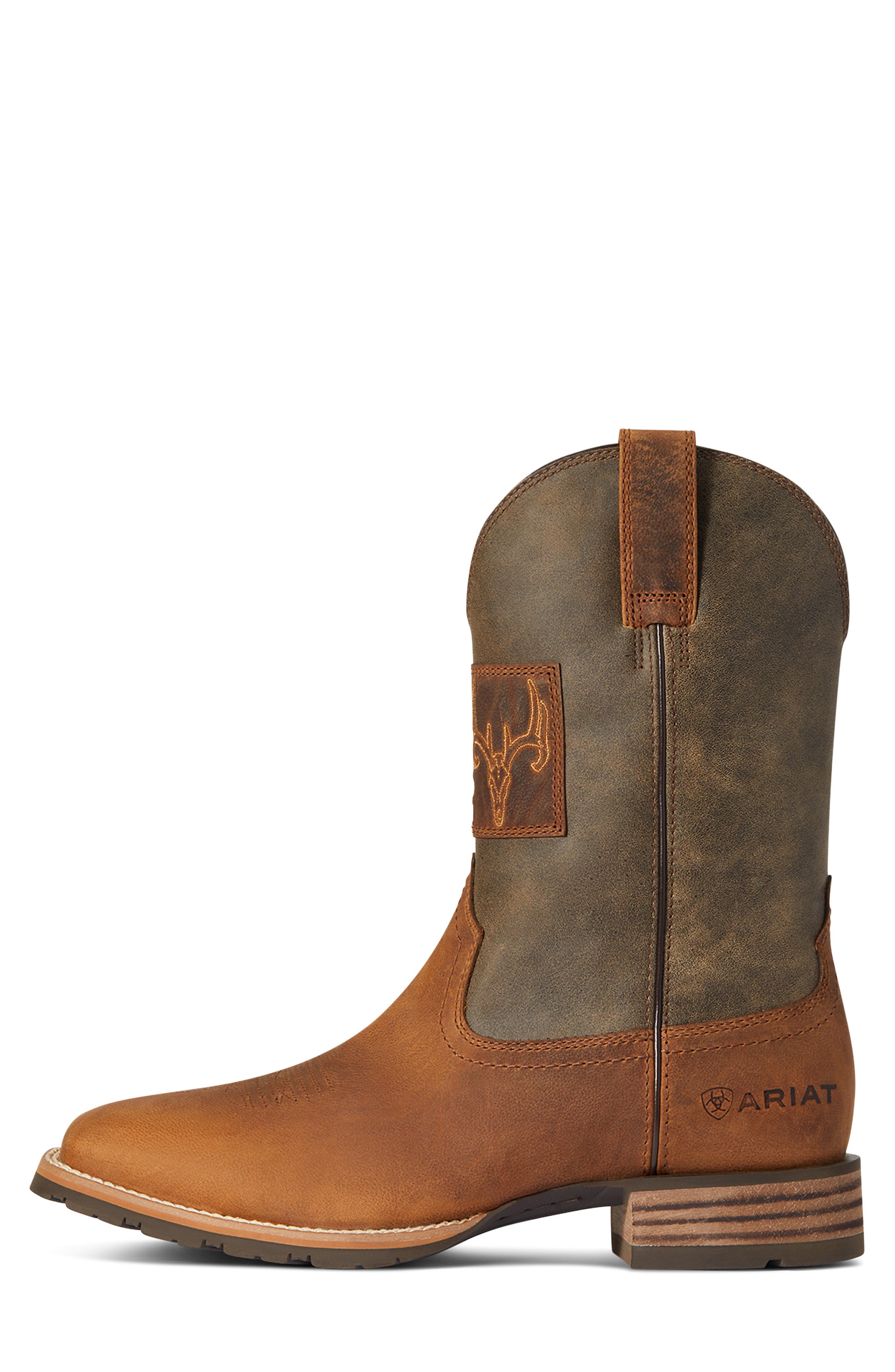 Ariat Hybrid Patriot Country Western Boot, Alternate, color, Casper Brown/ Cave Tan