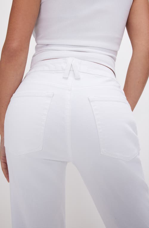 Good American Good Standard Straight Leg Jeans In White