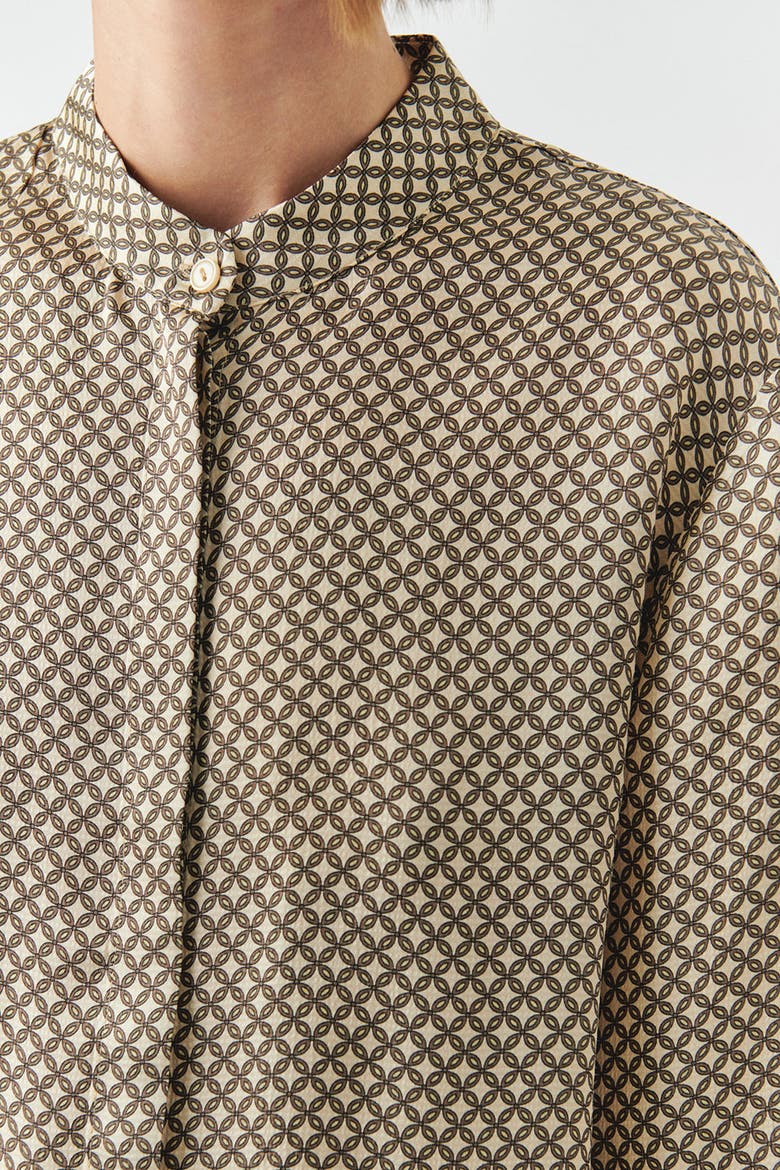 Louise Printed Shirt, Alternate, color, Beige Patterned