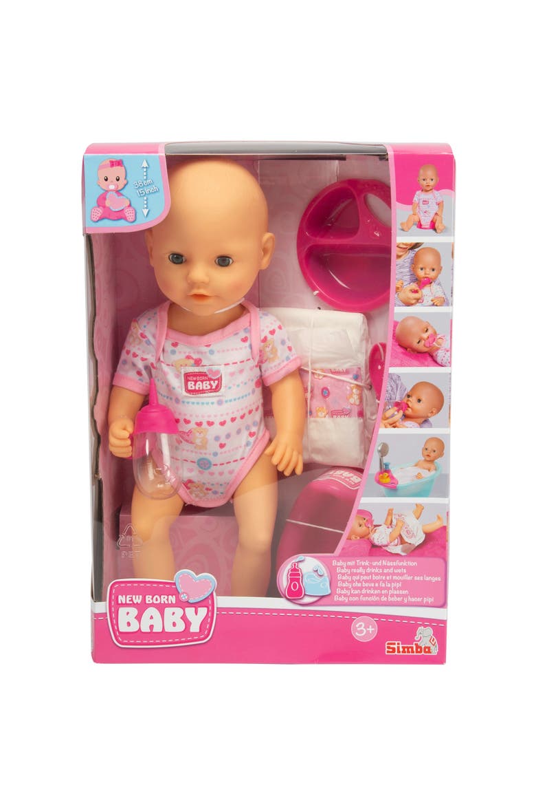 15 Inch Drink & Wet Baby Doll Set with Accessories for Kids Ages 3+, Main, color, Multicolored