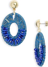 Nordstrom Beaded Oval Drop Earrings