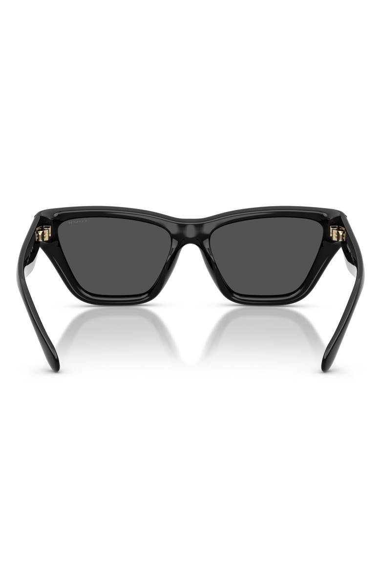 COACH 56mm Polarized Cat Eye Sunglasses, Alternate, color, Black / Grey Solid