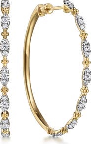 Gabriel & Co. 14k Gold Diamond Hoop Earrings