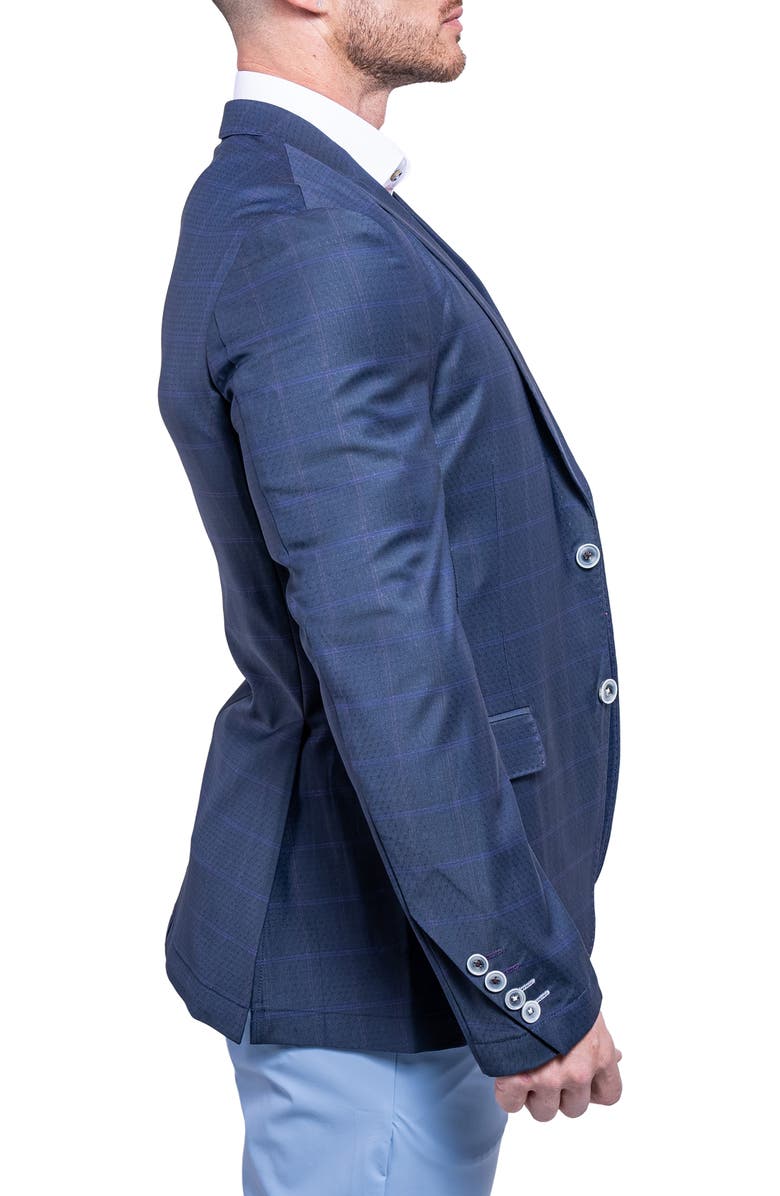 Maceoo Descartes Ascension Plaid Blazer, Alternate, color, Blue