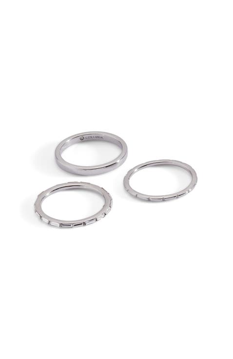 Baguette Stacking Ring Set of 3