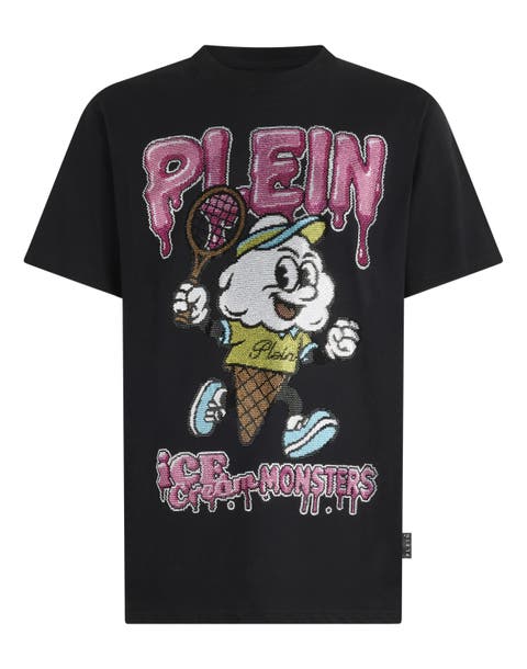 Round Neck T-Shirt Tennis Ice Cream Men