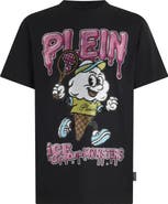 PHILIPP PLEIN Round Neck T-Shirt Tennis Ice Cream Men