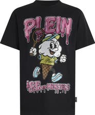 PHILIPP PLEIN Round Neck T-Shirt Tennis Ice Cream Men