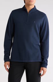 Nordstrom Piquè Quarter Zip Pullover