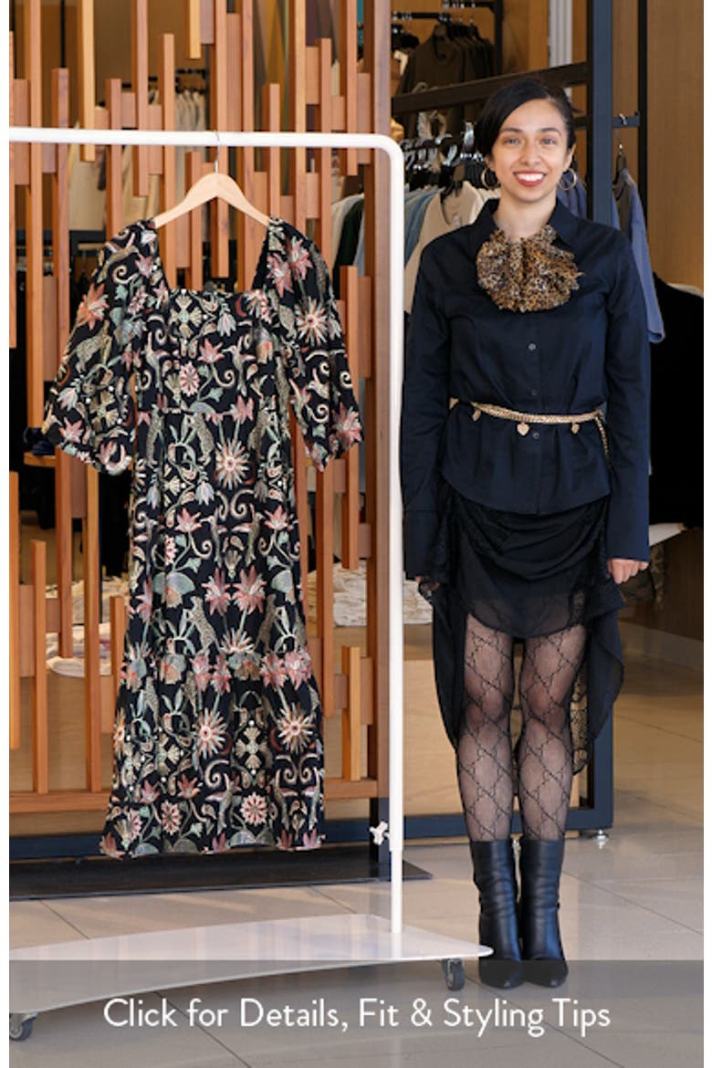 Lydia Floral Embroidery Midi Dress video