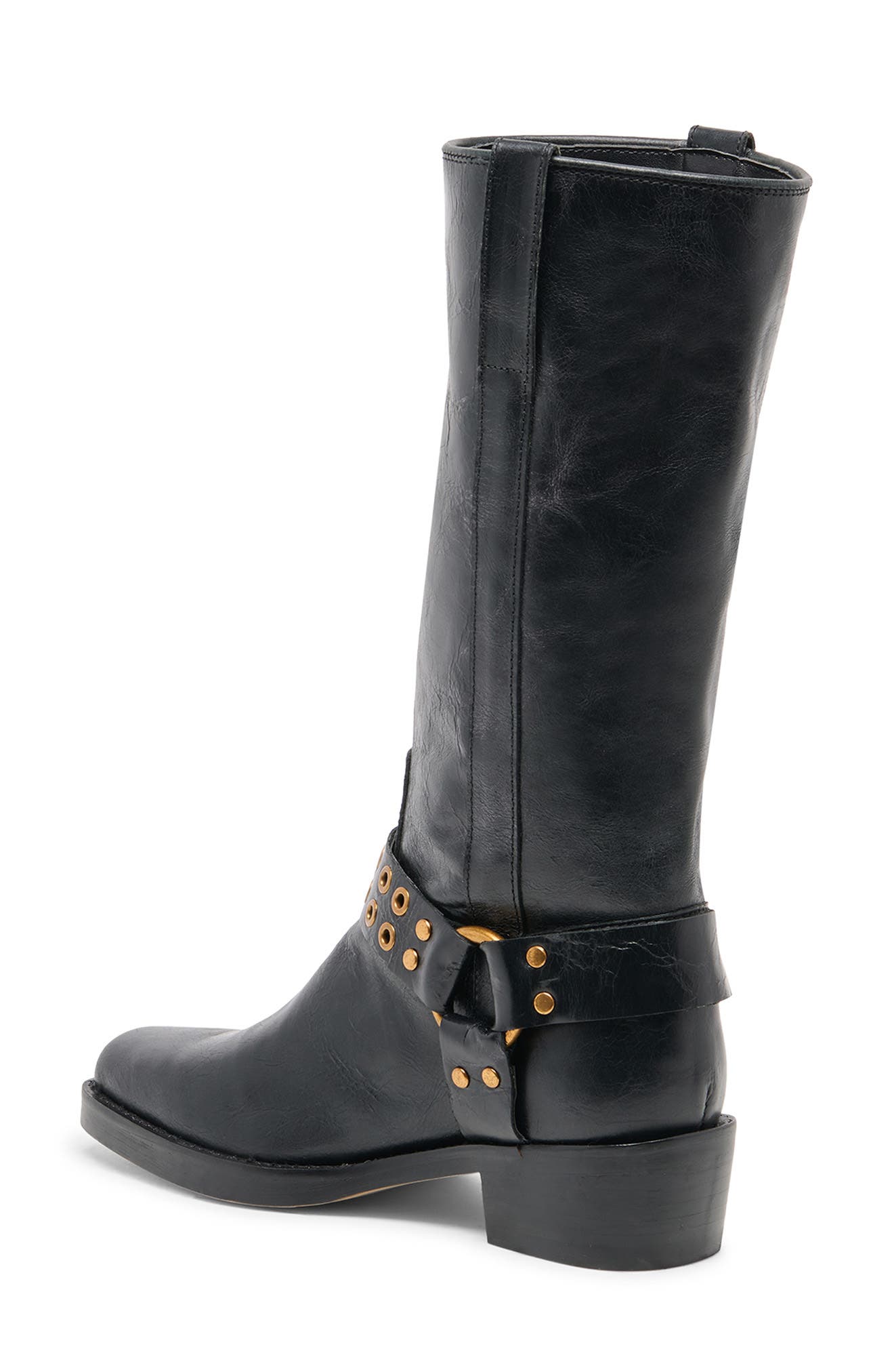 Rusty Tall Boot, Alternate, color, BLACK LEATHER
