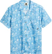 Boardies Print Short Sleeve Button-Up Camp Shirt