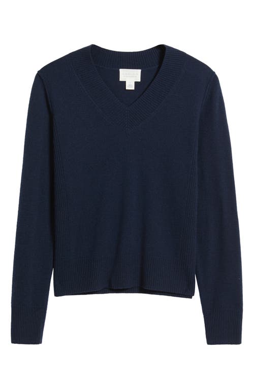 Caslonr Caslon(r) V-neck Wool & Cashmere Sweater In Blue