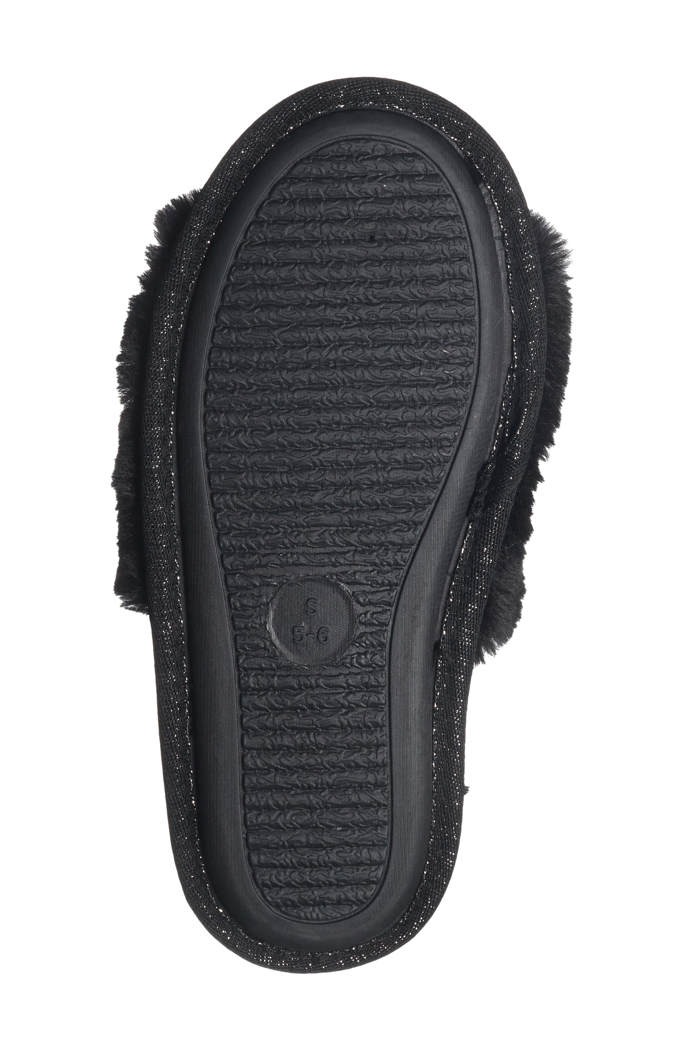 BCBG Plush Horsebit Faux Fur Slipper, Alternate, color, 